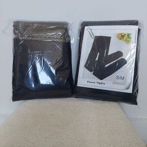 Black Fleece Tights & Leggings S/M M/L